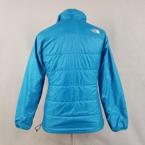 The North Face Jacket Womens Medium Blue Insulated Puffer Full Zip Chest Pocket - Picture 8 of 15